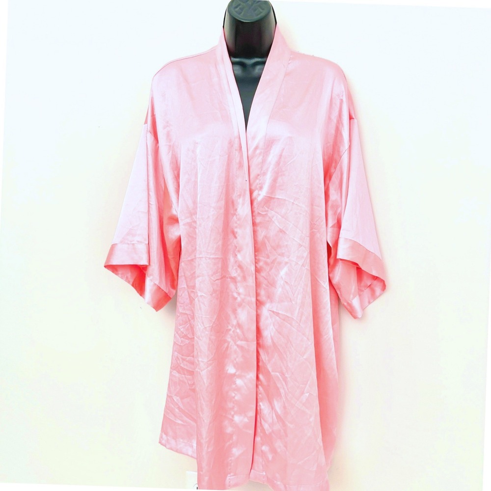 Victoria's Secret Robe Satin Kimono Sleepwear M/L Pink